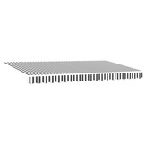 VidaXL Vervangingsdoek Zonnescherm Antraciet/Wit 380x195cm - 51% Korting