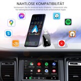 Draadloze Android Auto Adapter | Converteert bedraad naar draadloos | Snel Stabiel Plug & Play | Dualband Wi-Fi