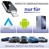 Draadloze Android Auto Adapter | Converteert bedraad naar draadloos | Snel Stabiel Plug & Play | Dualband Wi-Fi