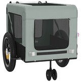 vidaXL Hondenfietstrailer oxford stof en ijzer grijs en zwart
