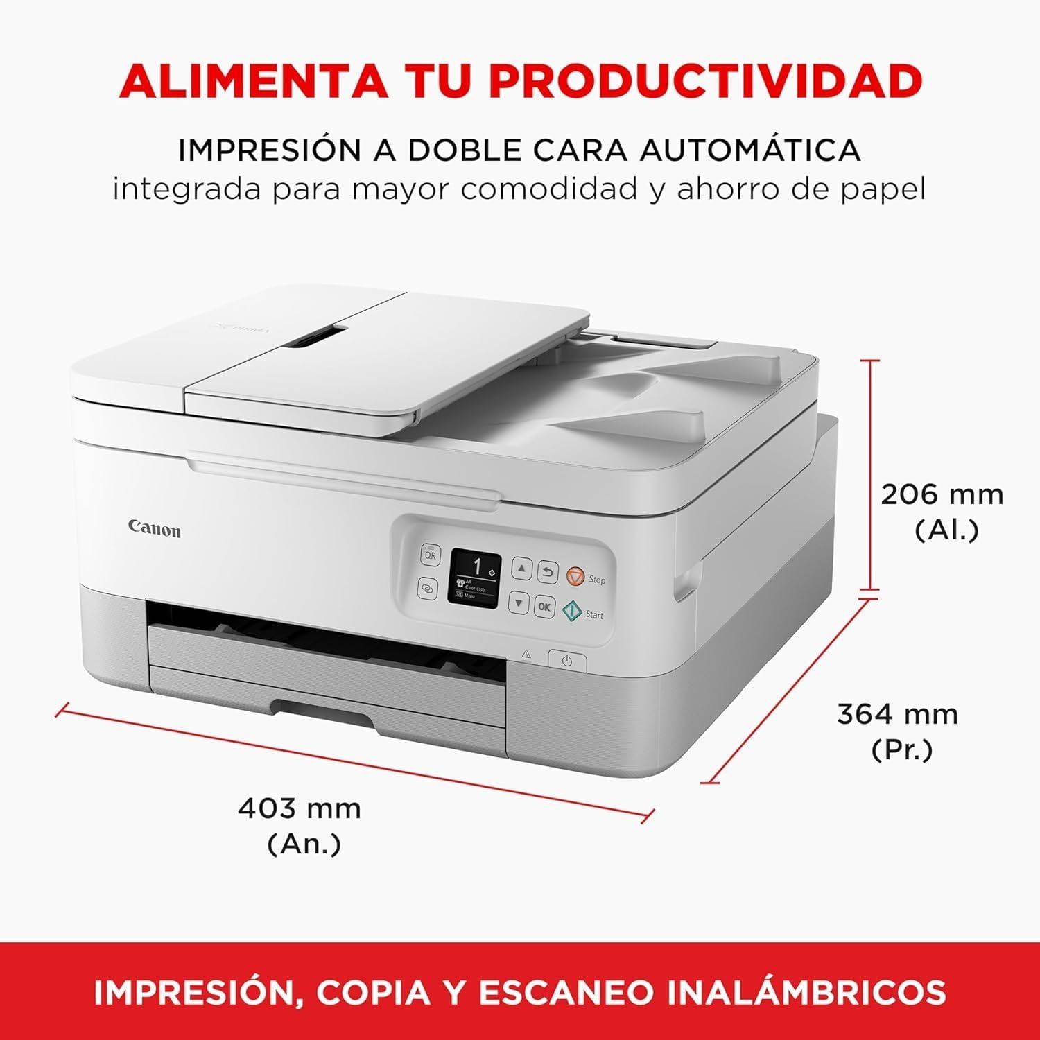 PIXMA TS7451i 3-in-1 WLAN-printer voor thuiskantoor, kopieerapparaat en scanner – compatibel met PIXMA Print Plan – afdrukken van foto's zonder rand – draadloos printen/scannen via de cloud en