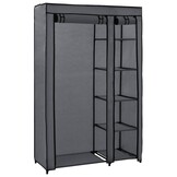 vidaXL Kledingkast opvouwbaar 110x45x175 cm stof grijs