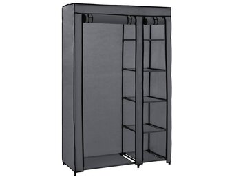 vidaXL Kledingkast opvouwbaar 110x45x175 cm stof grijs