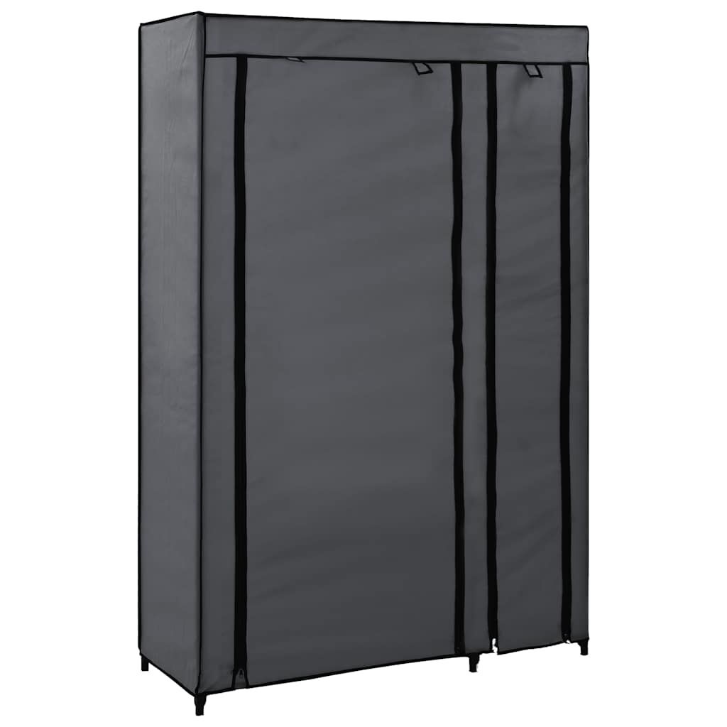 vidaXL Kledingkast opvouwbaar 110x45x175 cm stof grijs