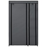 vidaXL Kledingkast opvouwbaar 110x45x175 cm stof grijs