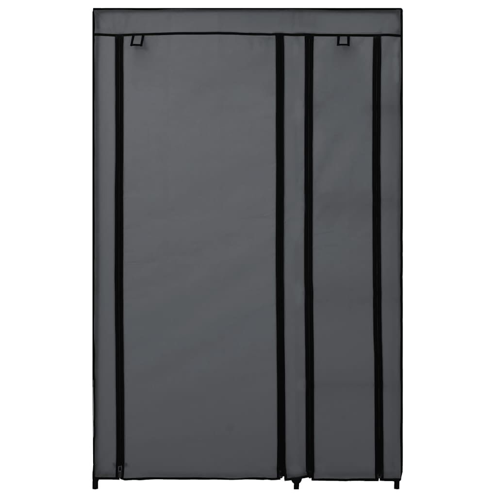 vidaXL Kledingkast opvouwbaar 110x45x175 cm stof grijs