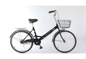 Zwarte Vouwfiets 24" - Ideaal voor Woon-Werkverkeer - 35% Korting