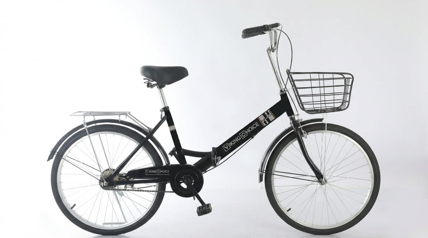 Vouwfiets 24 inch - zwart - zonder versnellingen