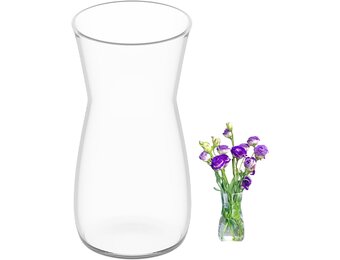 Decoratieve glazen vaas Helder 20 cm hoog | Ø 8.5 cm opening | Voor verse & gedroogde bloemen & pampasgras