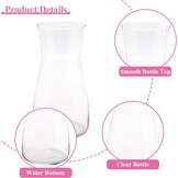 Decoratieve glazen vaas Helder 20 cm hoog | Ø 8.5 cm opening | Voor verse & gedroogde bloemen & pampasgras