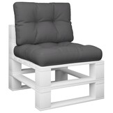 vidaXL Palletkussens Antraciet (2 stuks) - 58% Korting