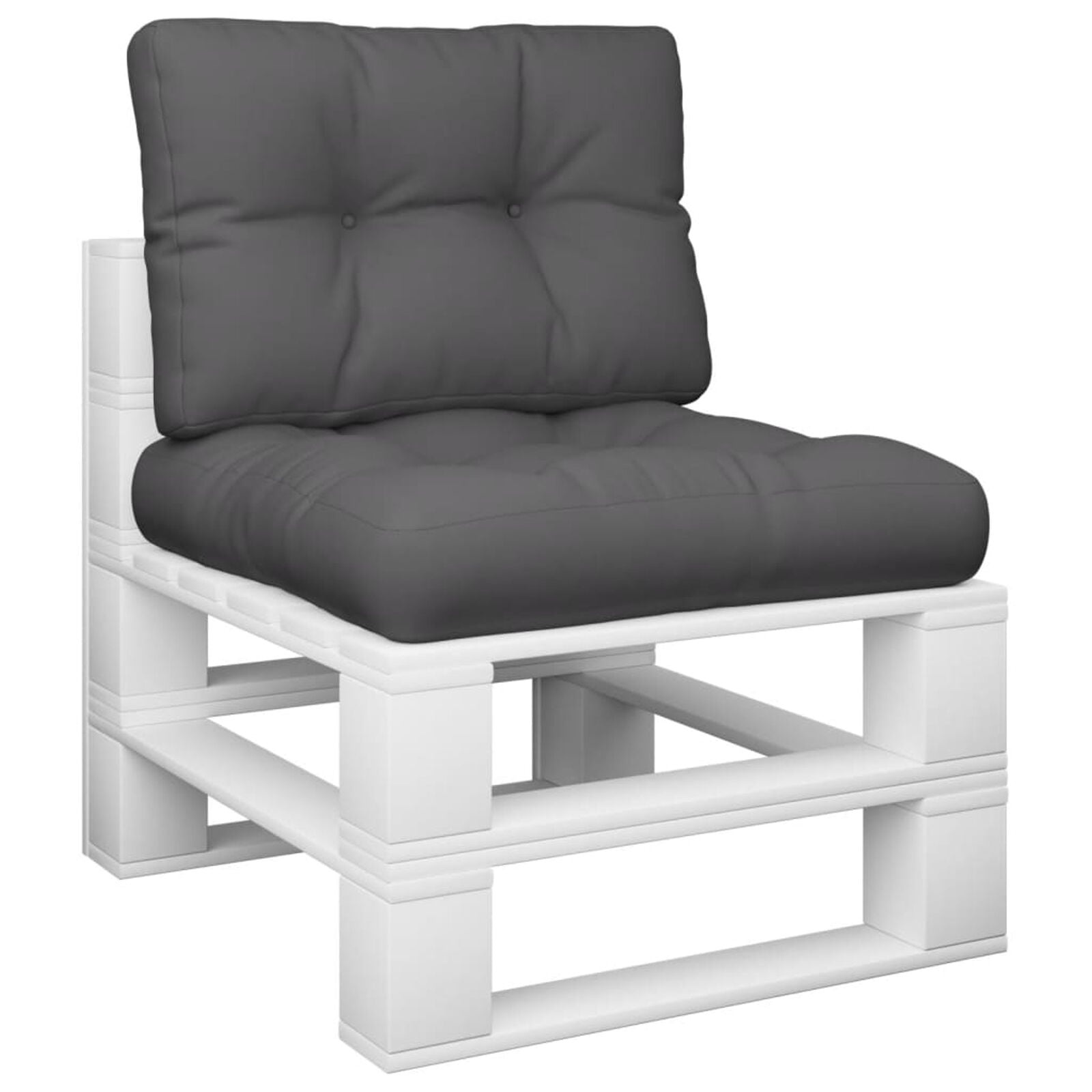vidaXL Palletkussens Antraciet (2 stuks) - 58% Korting