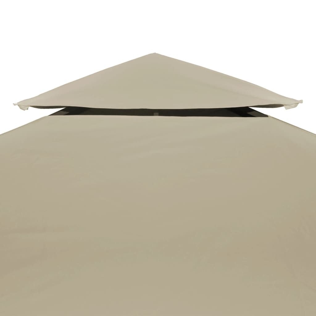 vidaXL Vervangend tentdoek prieel 310 g/m² 3x3 m beige
