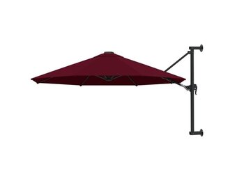 vidaXL Wandparasol met metalen paal 300 cm bordeauxrood