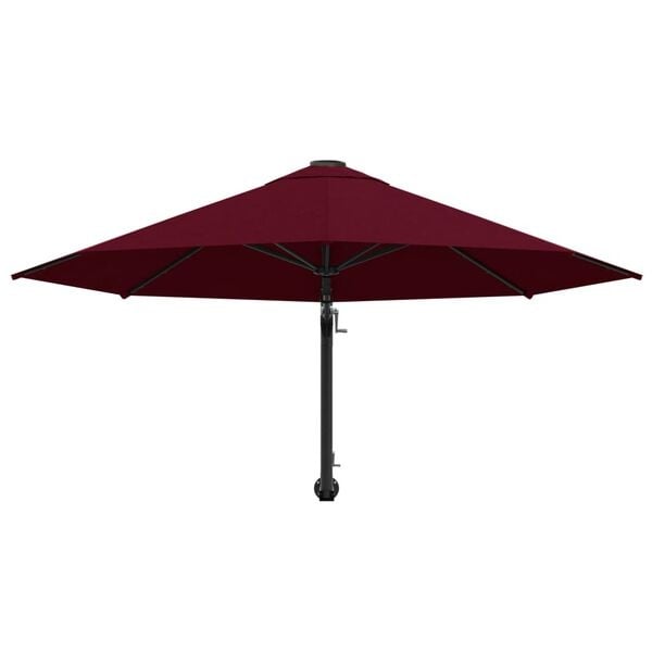 vidaXL Wandparasol met metalen paal 300 cm bordeauxrood