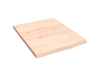 vidaXL Wastafelblad 40x50x2 cm onbehandeld massief hout