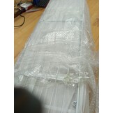 vidaXL Bloemenstandaard met wielen 94,5x25x92,5 cm metaal wit