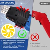 Komsepor piepschuimsnijder, elektrische hete-mes, schuimsnijder met Nichrome messen styrocutter 220-240 V met koelsysteem, geschikt voor piepschuim (Blauw-luchtkoeling 200W)