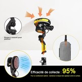 Droogbouwschuurmachine, 750 W elektrische paalslijper met ledlicht, opvouwbaar, telescoop, vacuüm, 10 stuks schuurpapier, uitstekende stofverwijdering (1)