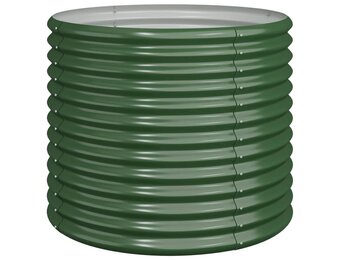 vidaXL Plantenbak 80x80x68 cm gepoedercoat staal groen