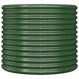 vidaXL Plantenbak 80x80x68 cm gepoedercoat staal groen