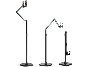 TELESIN Tablet Floor Stand, live uitzendstandaard met dubbele positie