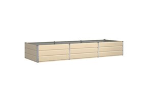 vidaXL Plantenbak Ivoor - Gegalvaniseerd Staal (290x100x45 cm)