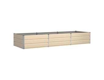 vidaXL Plantenbak Ivoor 290 x 100 x 45 cm Gegalvaniseerd staal
