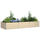 vidaXL Plantenbak Ivoor 290 x 100 x 45 cm Gegalvaniseerd staal