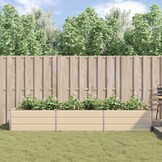 vidaXL Plantenbak Ivoor 290 x 100 x 45 cm Gegalvaniseerd staal