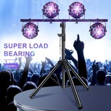 2 stuks lichtstatief met dwarstraverse, 1 m-2,5 m in hoogte verstelbare DJ lichtstatief voor podiumverlichting en concerverlichting, voor maximaal 4 DJ-licht