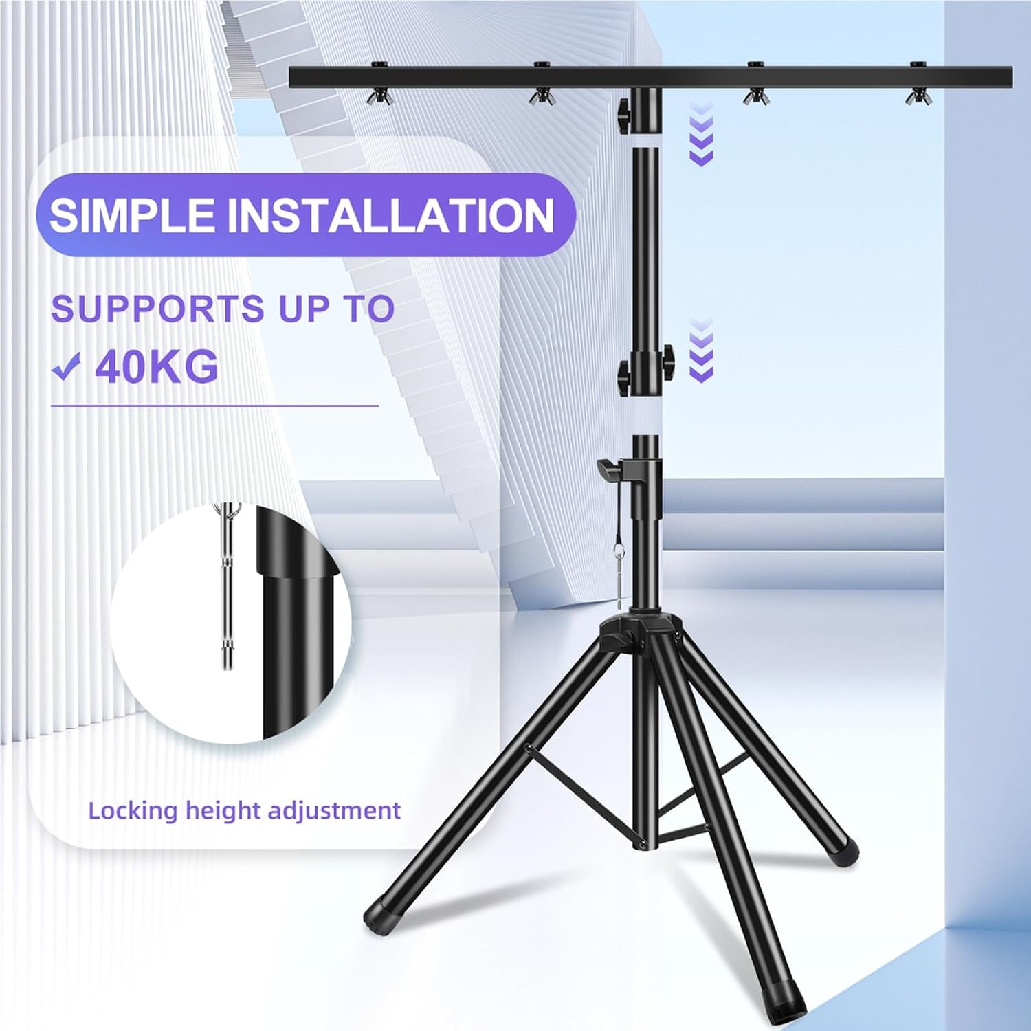 DJ Lichtstatief Set (2 stuks) - 1-2,5m Verstelbaar - 40kg Draagvermogen - Nu 29% Korting!
