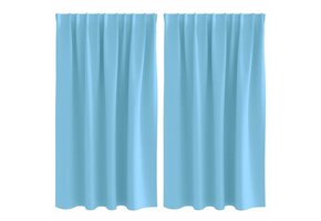 vidaXL Gordijnen Lichtblauw Polyester - 32% Korting