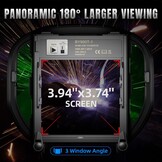 ANDELI lashelm met panoramisch 180° zicht en True Color, 4 boogsensoren, Type-C opladen