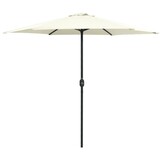 vidaXL Parasol met aluminium paal 270x246 cm zandwit