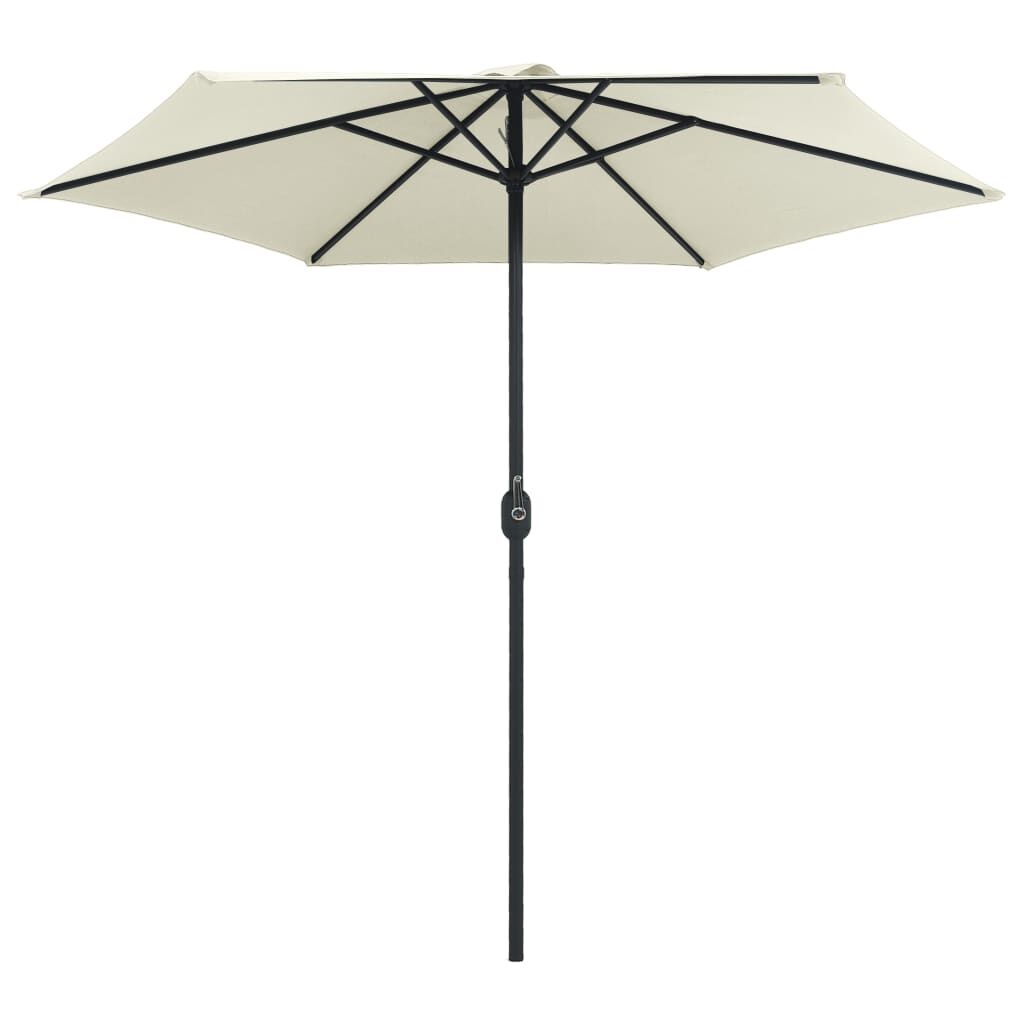 vidaXL Parasol met aluminium paal 270x246 cm zandwit