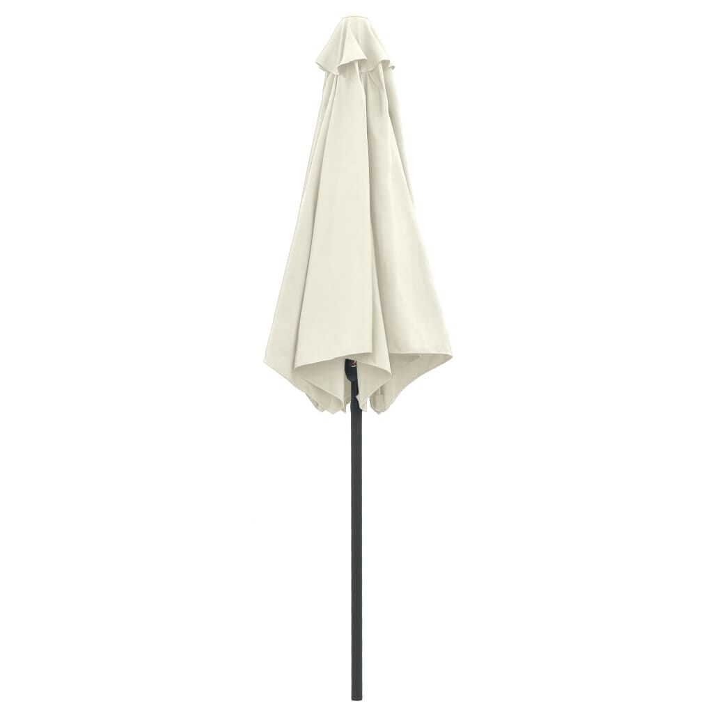 vidaXL Parasol met aluminium paal 270x246 cm zandwit