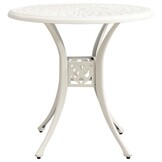 vidaXL Tuintafel 78x78x72 cm gietaluminium wit