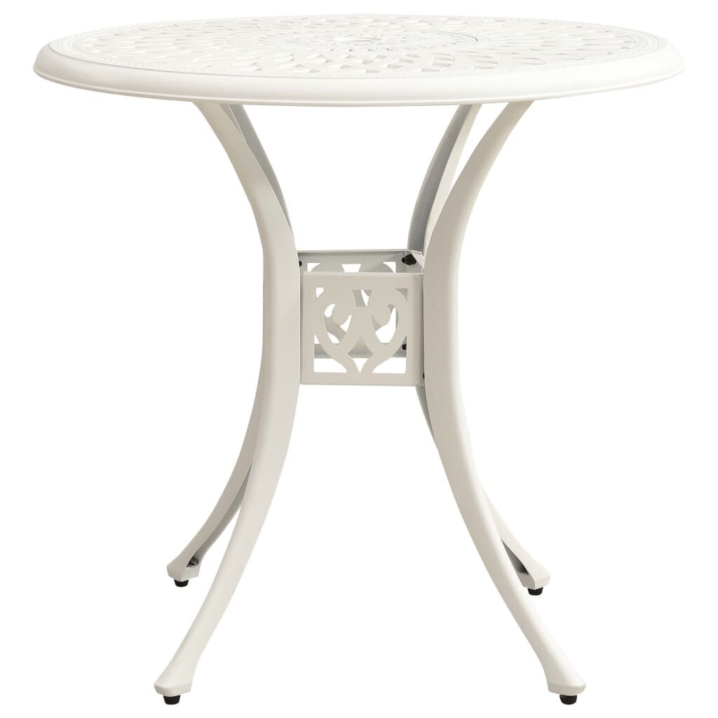 vidaXL Tuintafel 78x78x72 cm gietaluminium wit