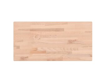 vidaXL Tafelblad rechthoekig 100x50x1,5 cm massief beukenhout