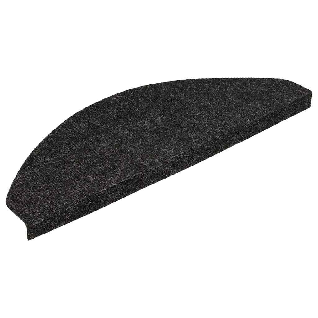 vidaXL Trapmatten zelfklevend 15 st 56x17x3 cm zwart