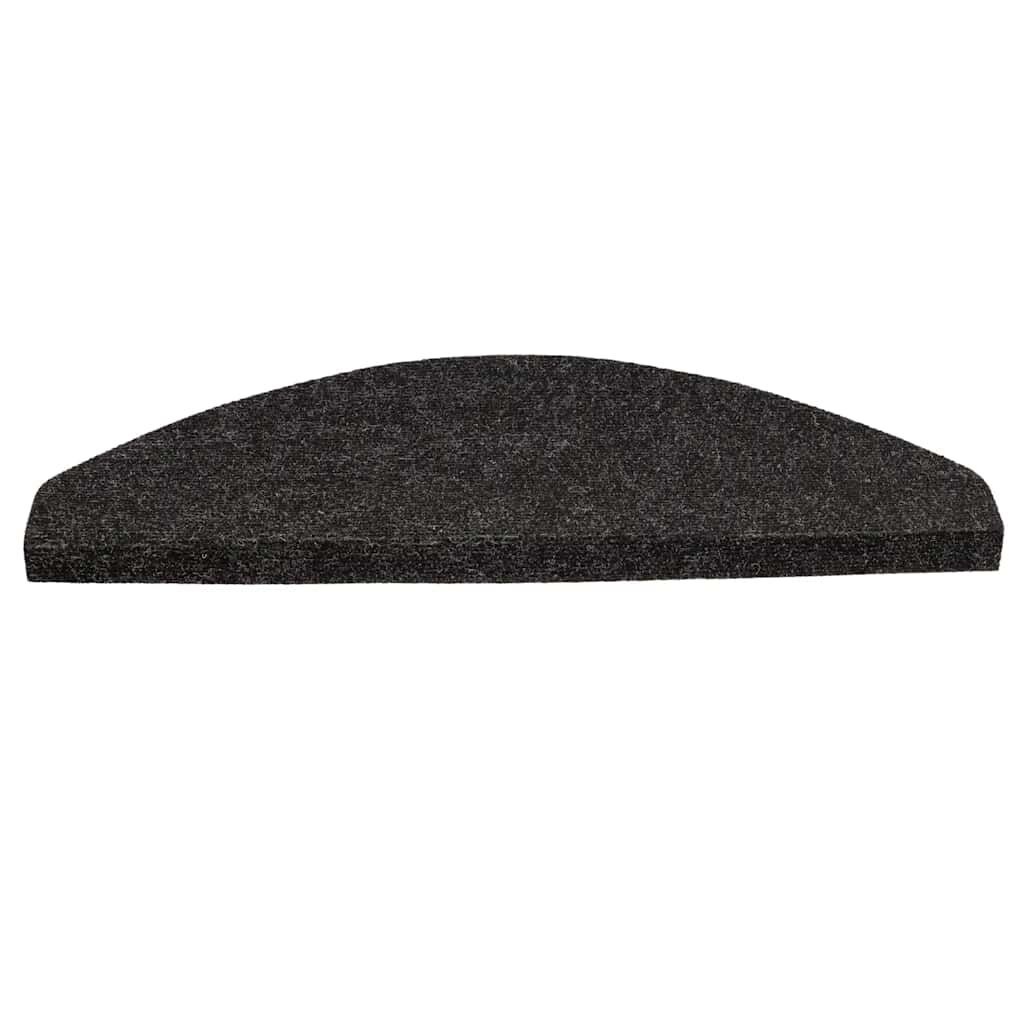 vidaXL Trapmatten zelfklevend 15 st 56x17x3 cm zwart
