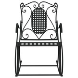 vidaXL Schommelbank 84 cm staal zwart