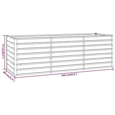 vidaXL Plantenbak verhoogd 240x80x77 cm cortenstaal roestig