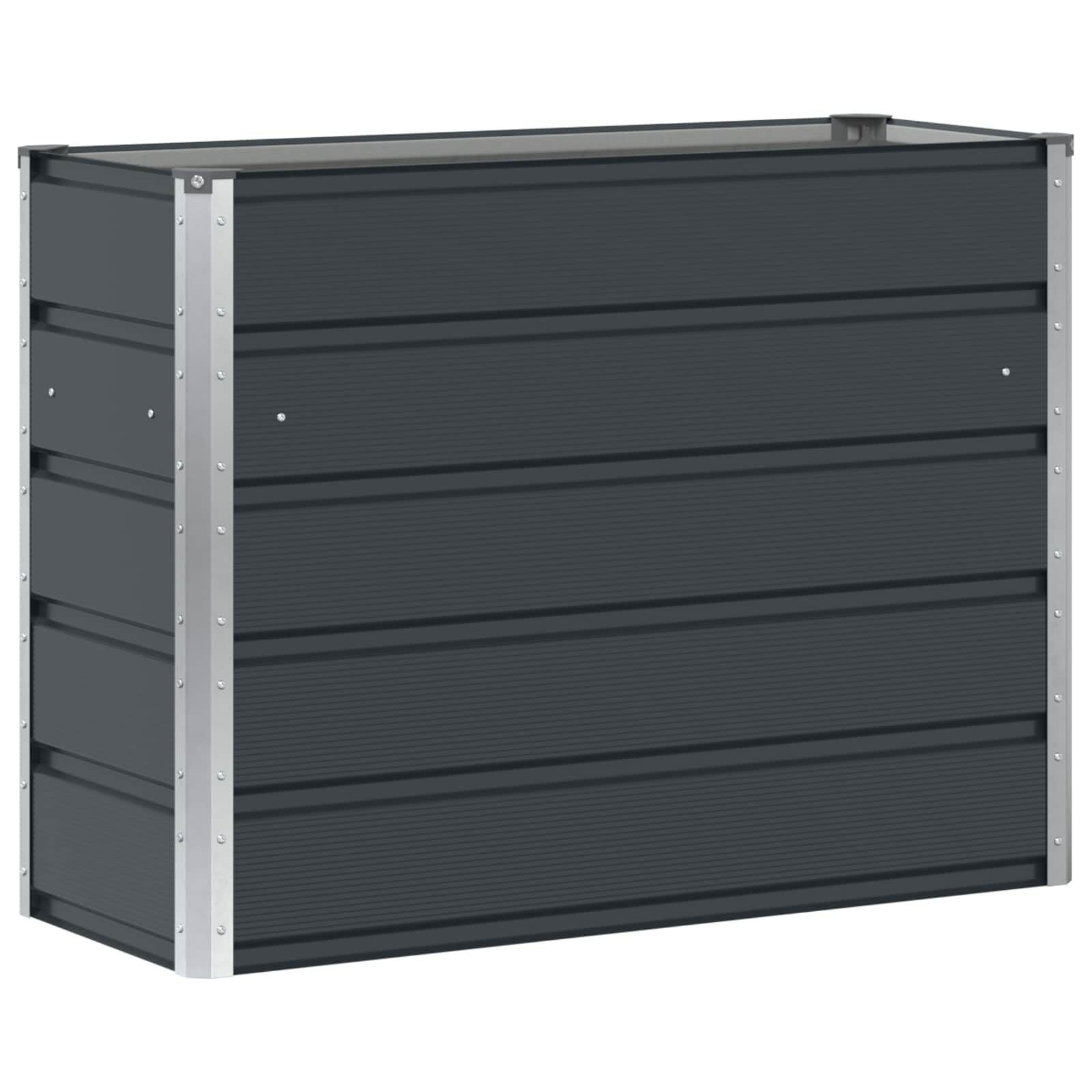 vidaXL Plantenbak Antraciet 100 x 40 x 75 cm Staal