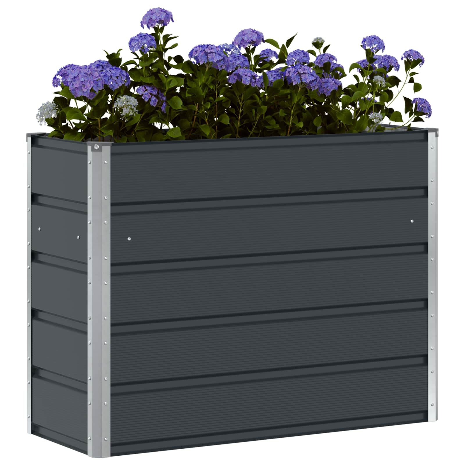 vidaXL Plantenbak Antraciet 100 x 40 x 75 cm Staal