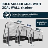 HUDORA Voetbaldoel RoCo met doelwand (2-in-1) – flexibel targetshot systeem – weerbestendig, inklapbaar en stabiel – voor kinderen en volwassenen – inclusief puntenteller en variabele doelopeningen - Maat 180 x 120 cm