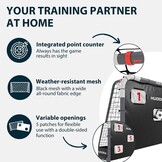 HUDORA Voetbaldoel RoCo met doelwand (2-in-1) – flexibel targetshot systeem – weerbestendig, inklapbaar en stabiel – voor kinderen en volwassenen – inclusief puntenteller en variabele doelopeningen - Maat 180 x 120 cm