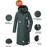 G.I.G.A. DX Gw 88 Wmn Qltd Ct Kapitone manto, kapitone parka/fonksiyonel manto, kuş tüyü görünümlü, kapüşonlu Kadınlar