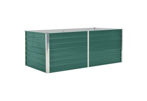 Verhoogde Plantenbak Groen Staal 160x80x45 cm - 40% Korting!